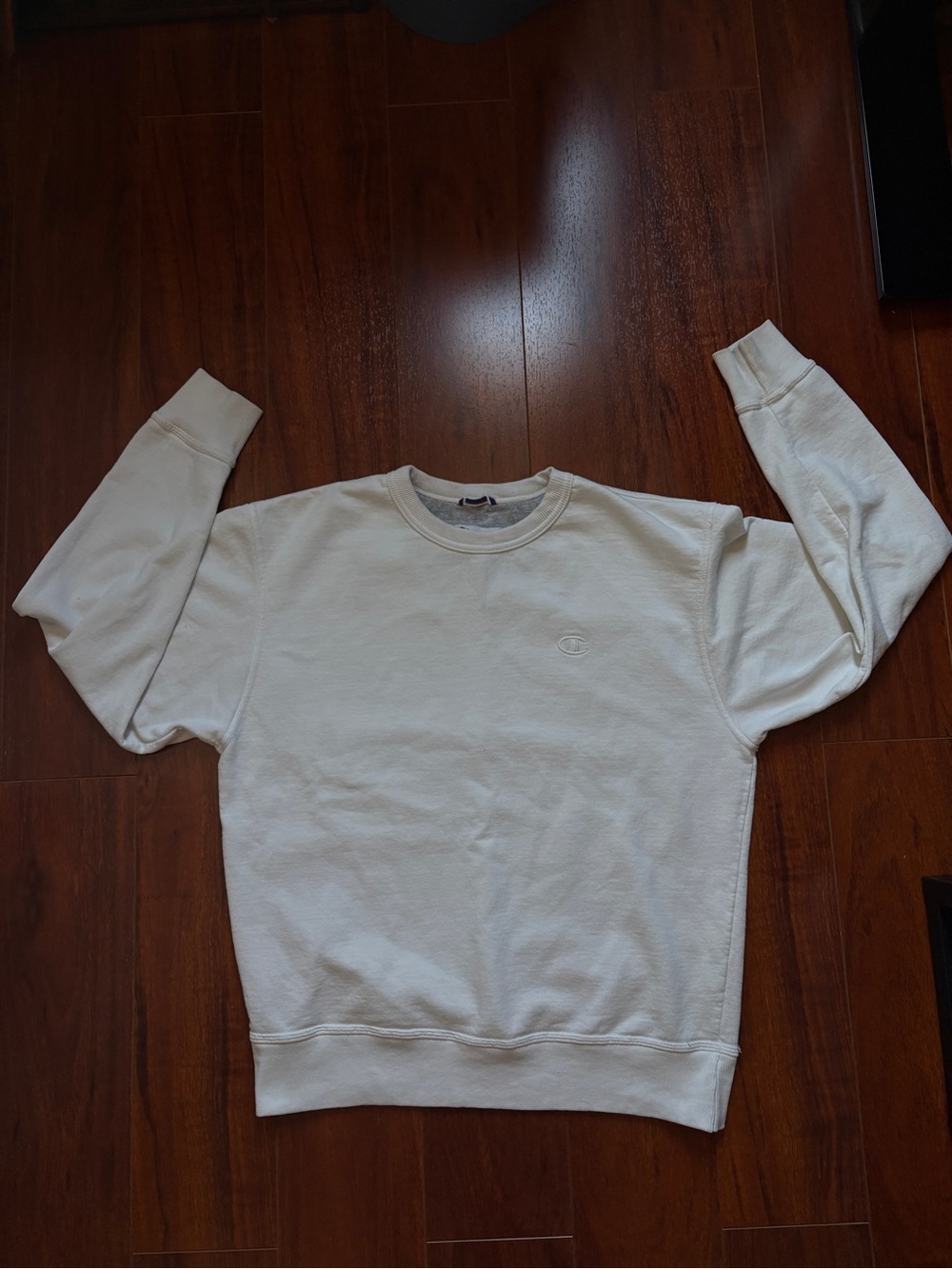 Champion Vintage White/Cream Crewneck